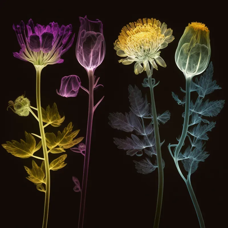 Xray Watercolor Nature Illustrations
