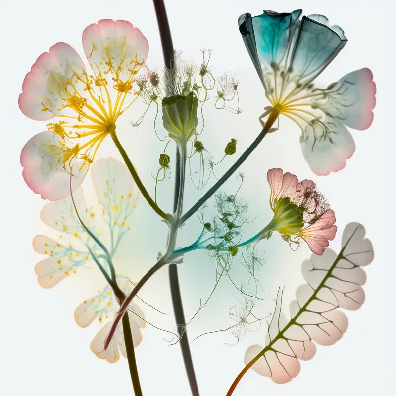 Xray Watercolor Nature Illustrations
