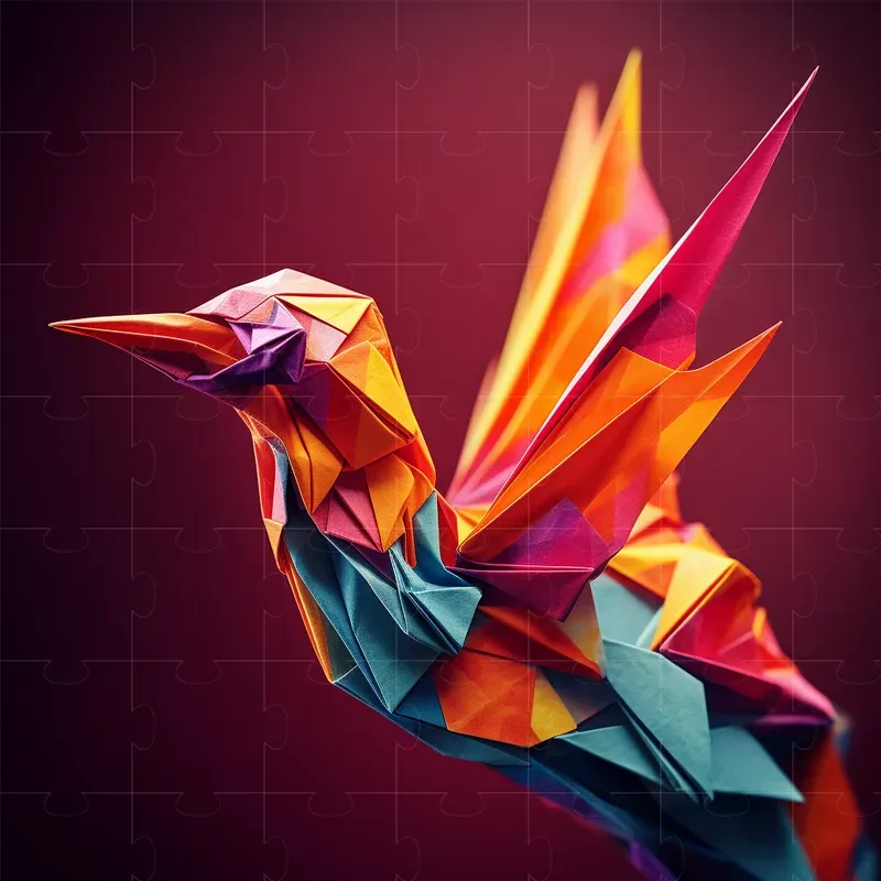 Vibrant Origami Art