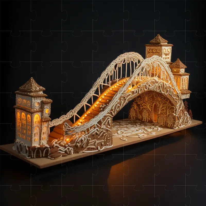 Festive Illuminated Gingerbreads
