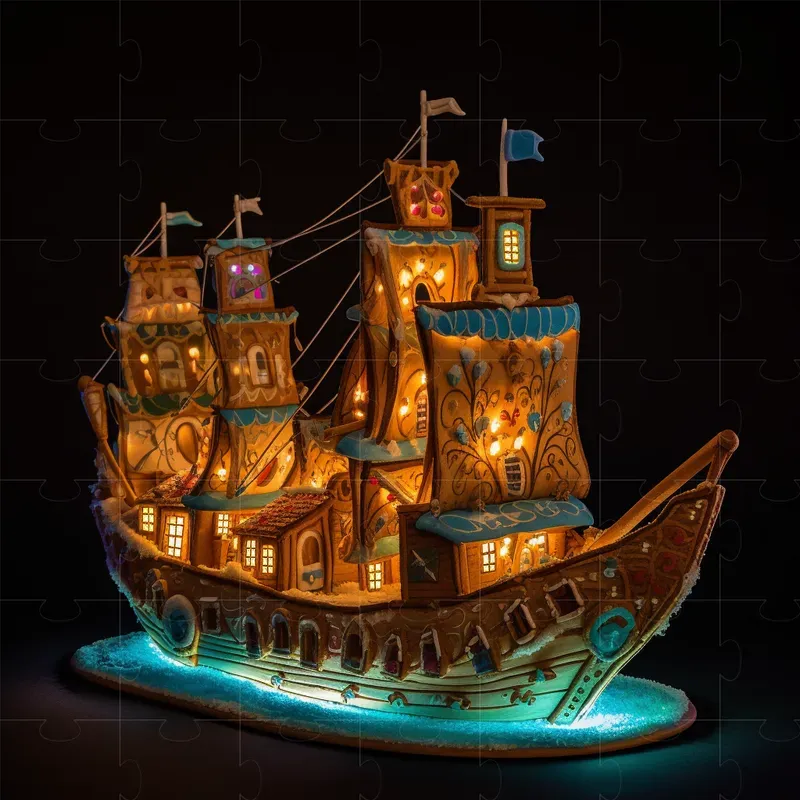 Festive Illuminated Gingerbreads