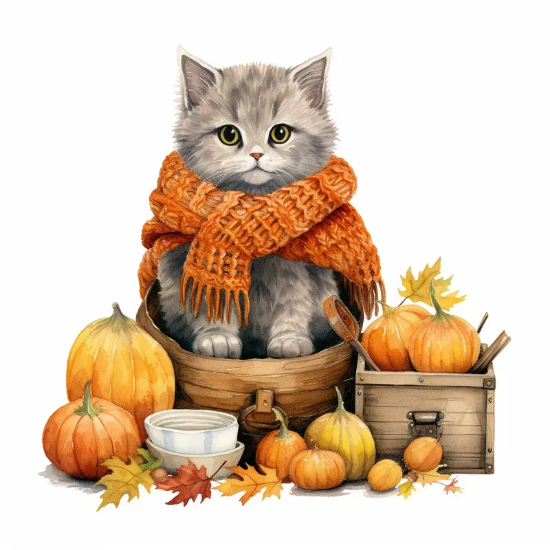 Autumn Cards Postcards Illustrations