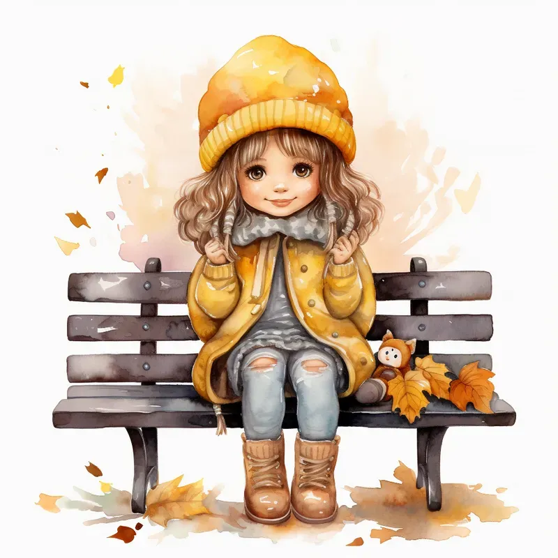 Autumn Cards Postcards Illustrations