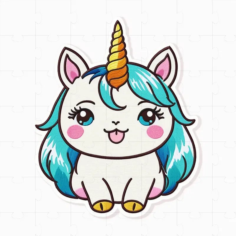 Cute Embroidery Patches White Background
