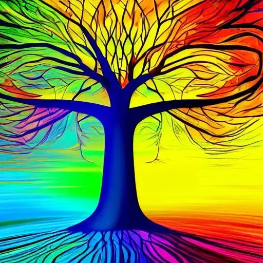Colorful Abstract Trees 