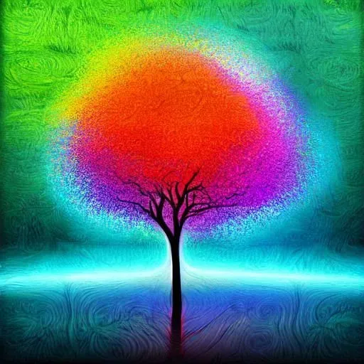 Colorful Abstract Trees 