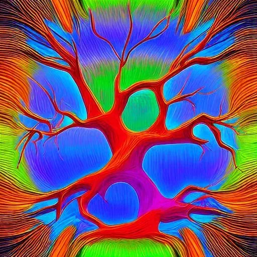 Colorful Abstract Trees 