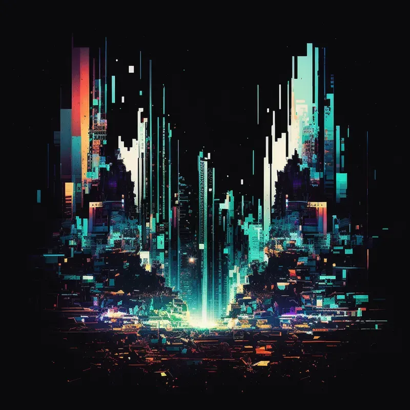 Glitch Abstract Art