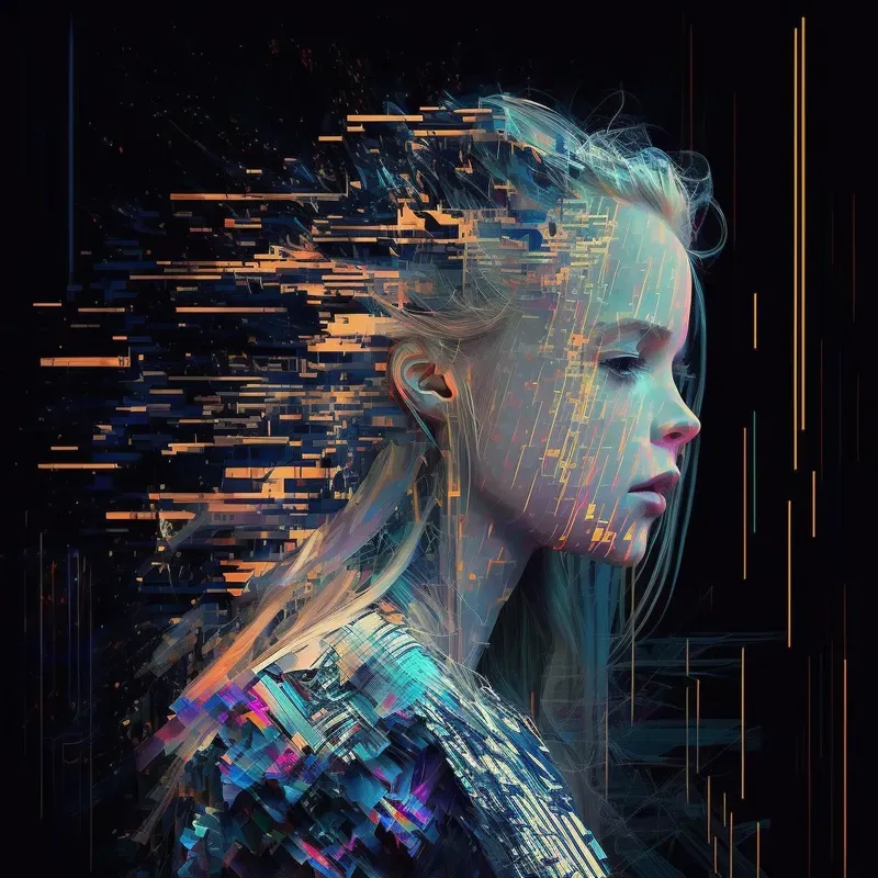 Glitch Abstract Art