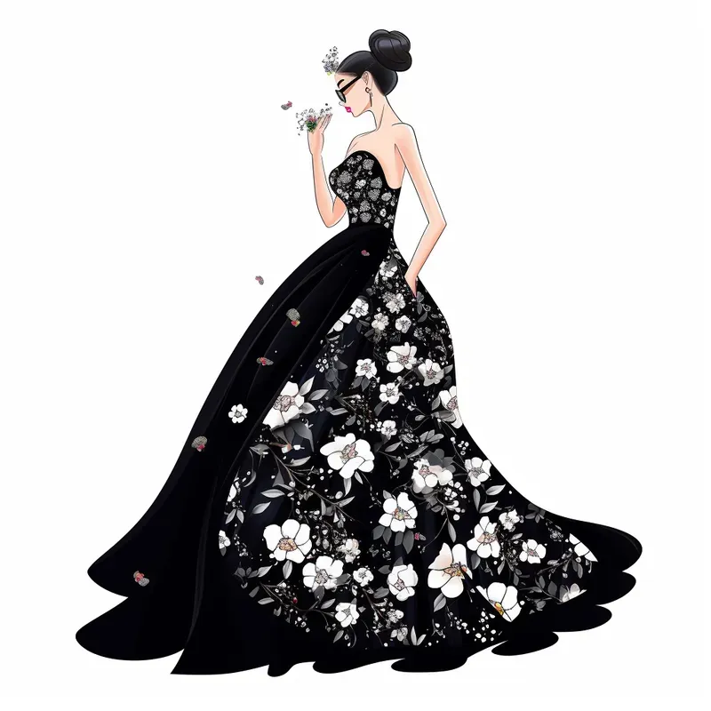 Wedding Gown Designs With Floral Prints