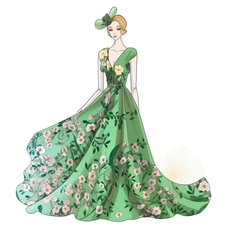Wedding Gown Designs With Floral Prints