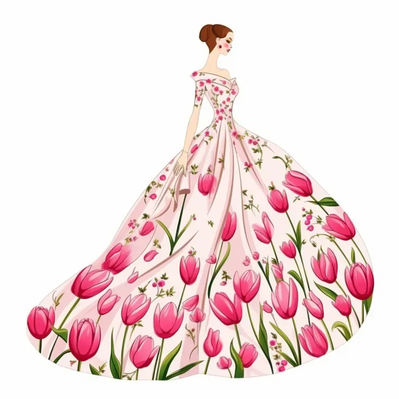 Wedding Gown Designs With Floral Prints
