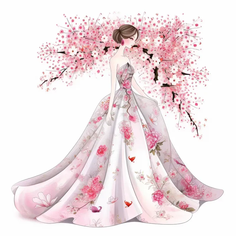 Wedding Gown Designs With Floral Prints