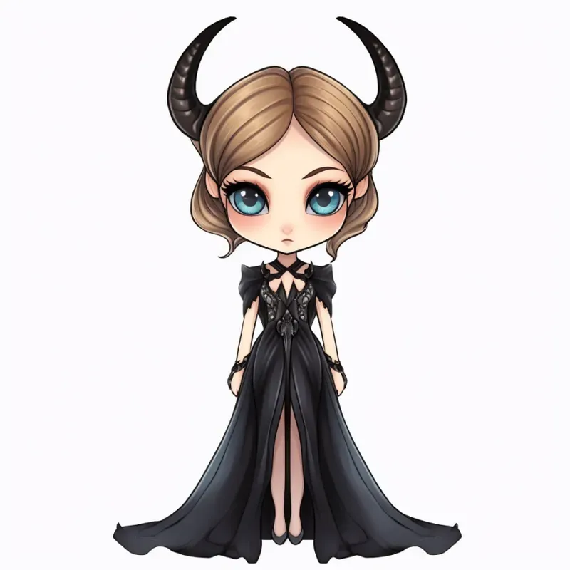 Cute Disney Characters In Black Outfits