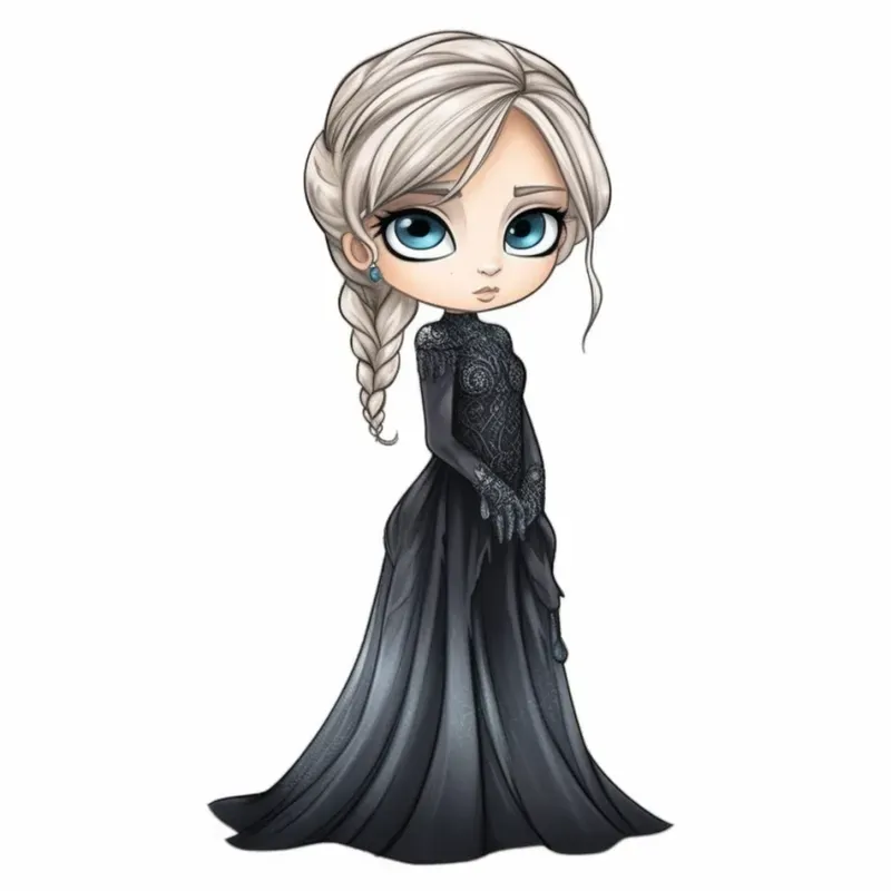 Cute Disney Characters In Black Outfits
