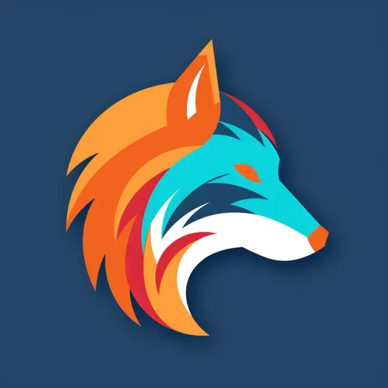 Colorfully Abstracted Face Logos