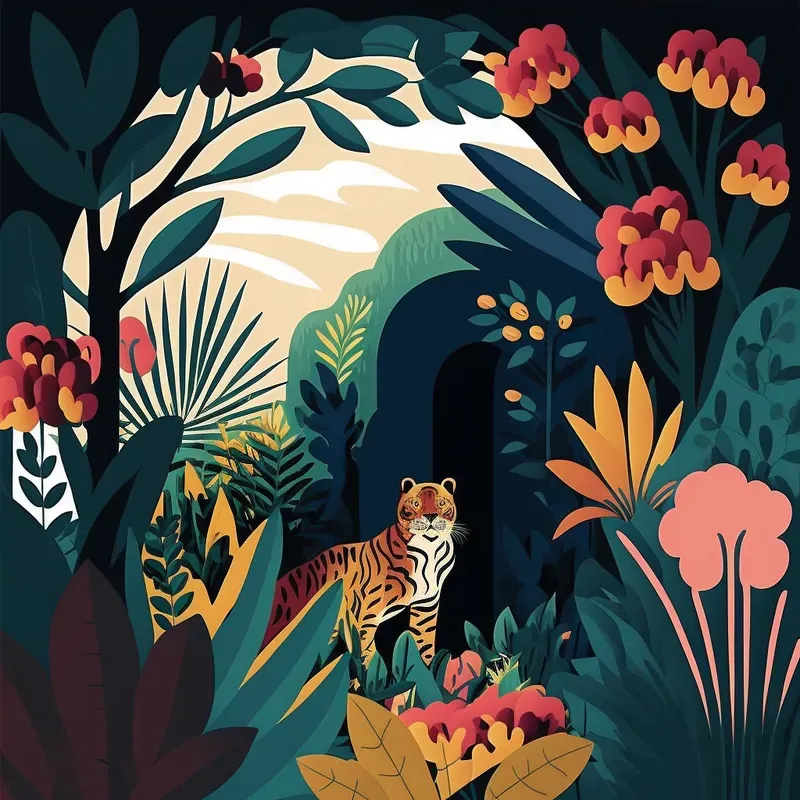Hi Contrast Jungle Prints