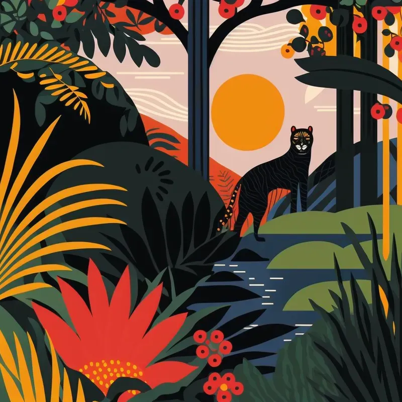 Hi Contrast Jungle Prints