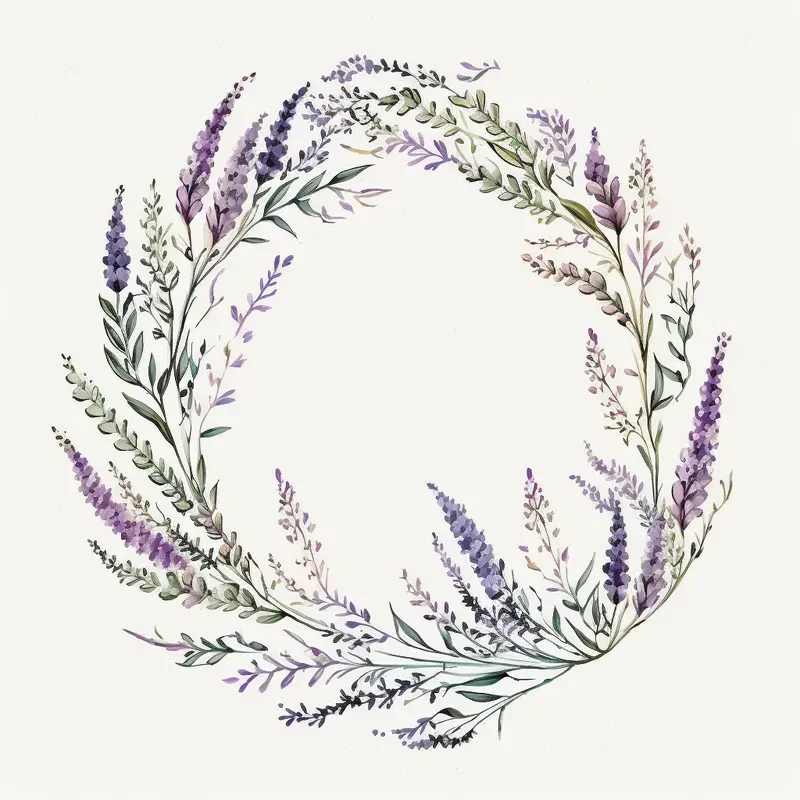 Flower Wreaths In Watercolor Style