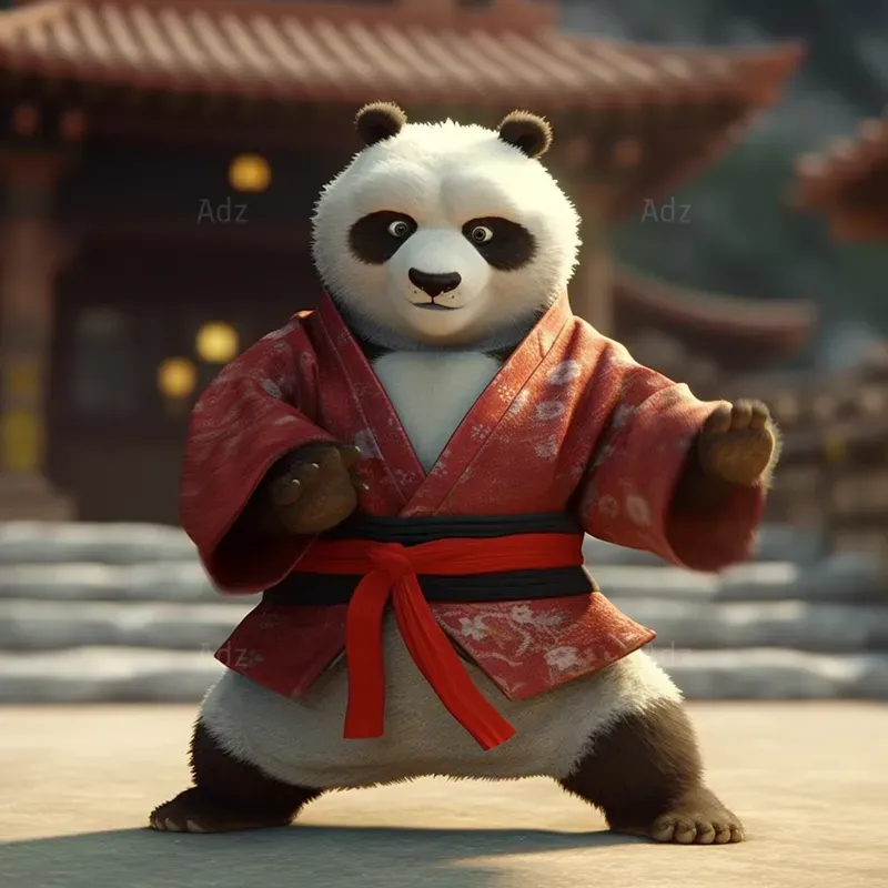 Kung Fu Animals Wall Art