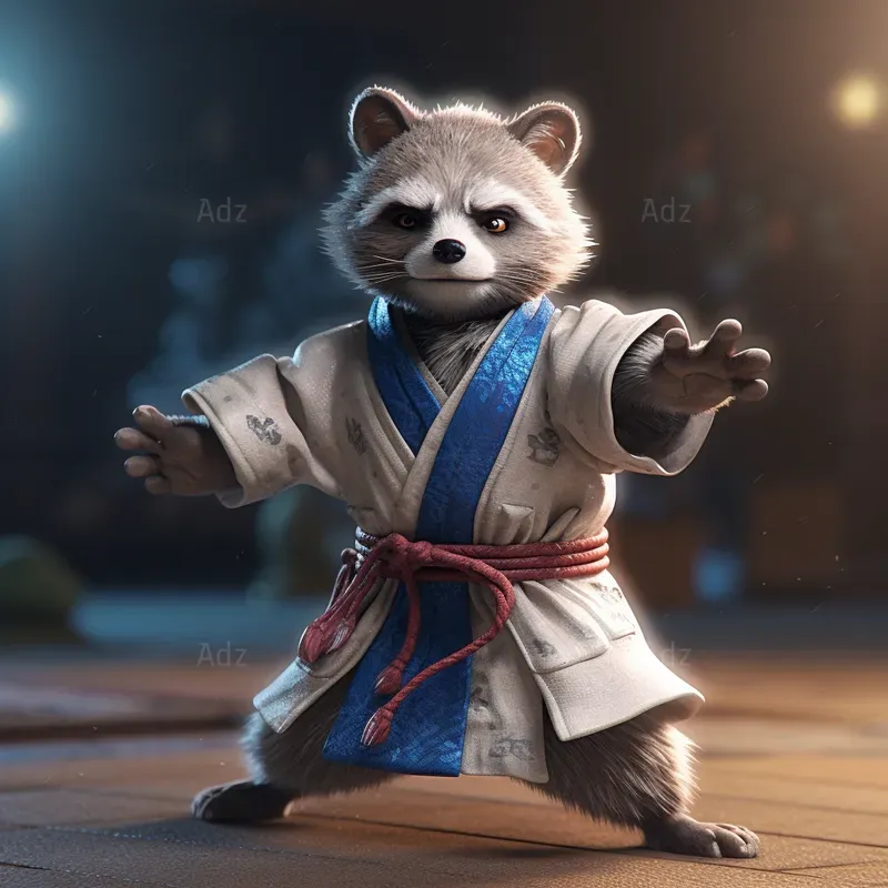 Kung Fu Animals Wall Art