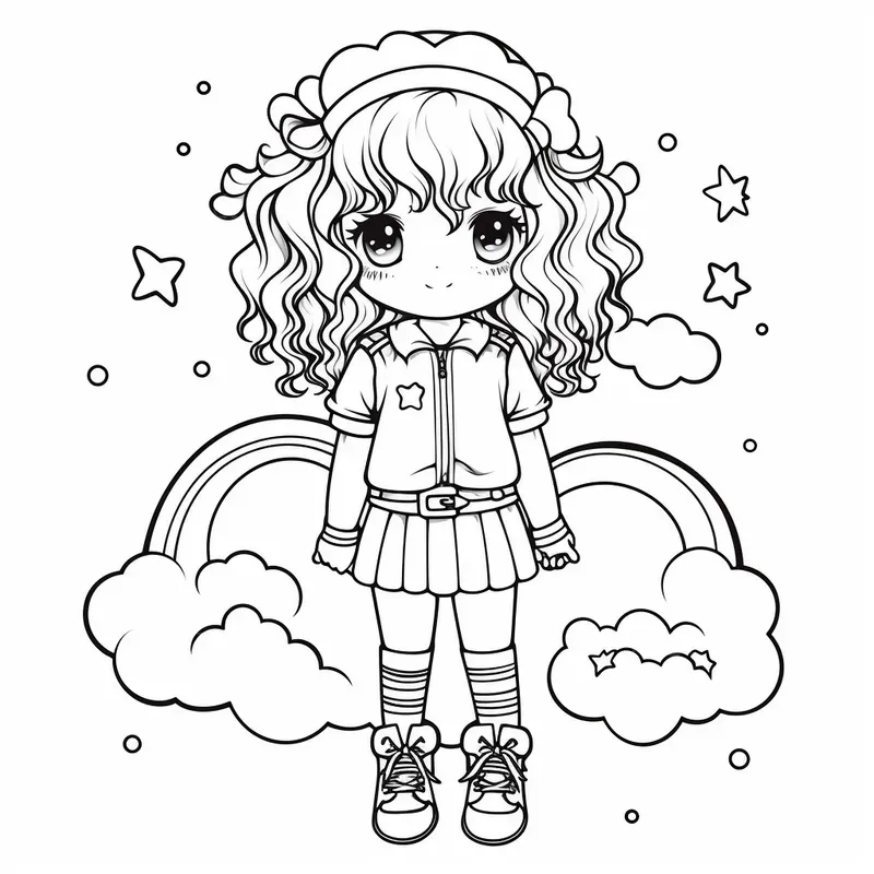Kids Coloring Book Illustrations