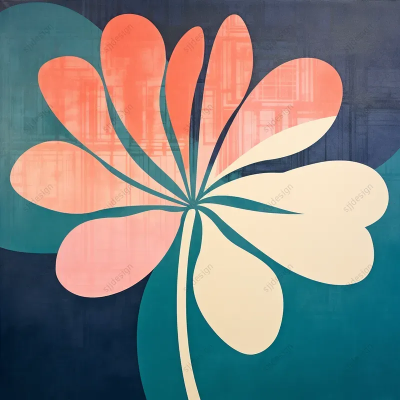 Vibrant Retro Cutout Art