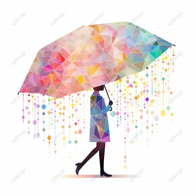 Kawaii Neon Poly Art