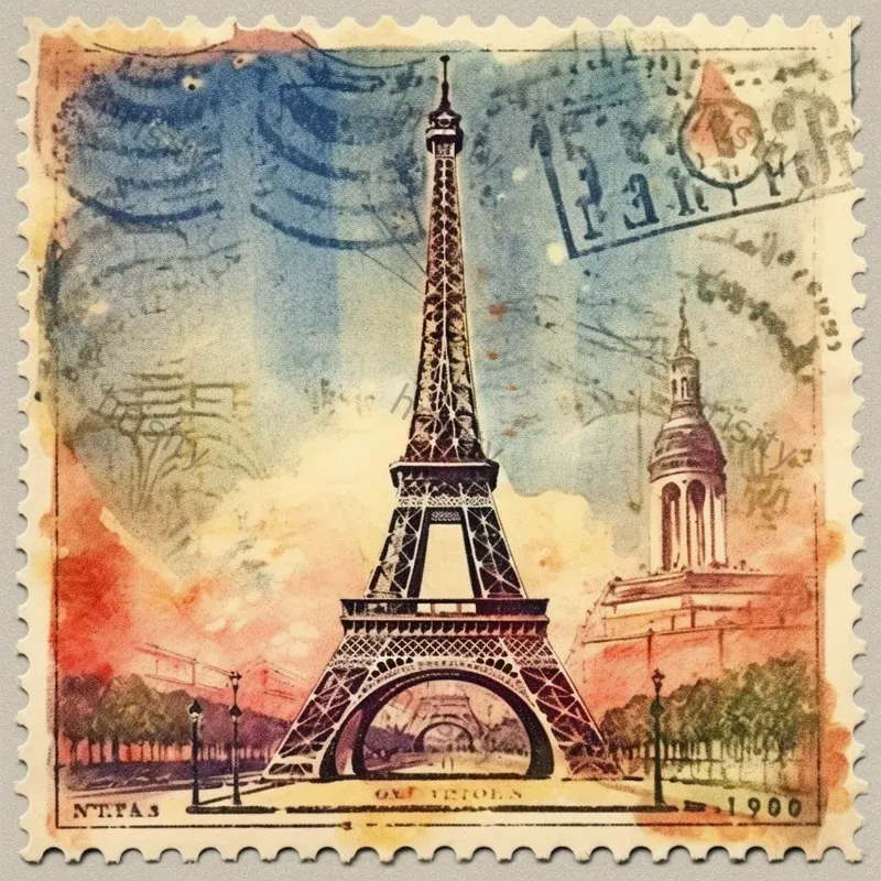 Customizable Vintage Postal Stamps