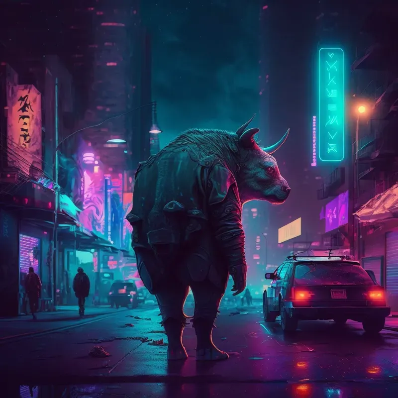 Synthwave Futuristic Landscape