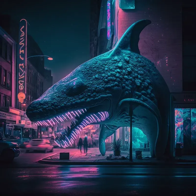 Synthwave Futuristic Landscape