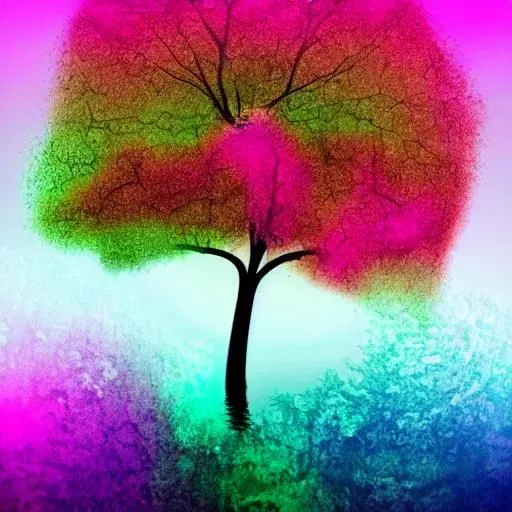 Colorful Abstract Trees 