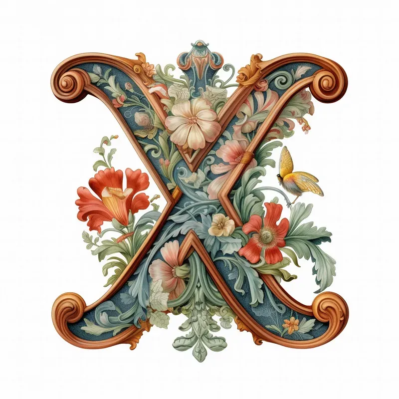 Rococo Style Letters