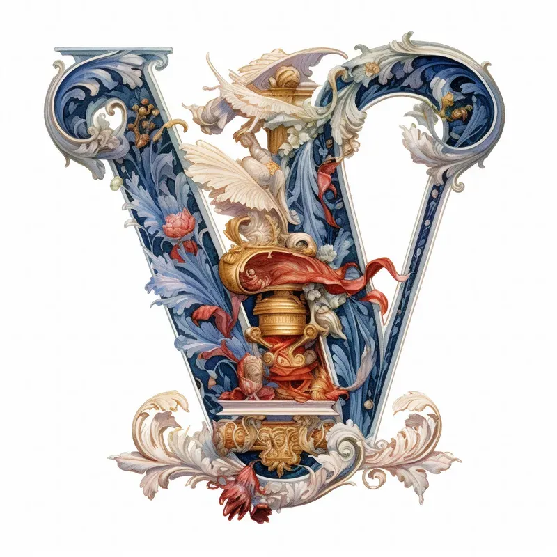 Rococo Style Letters