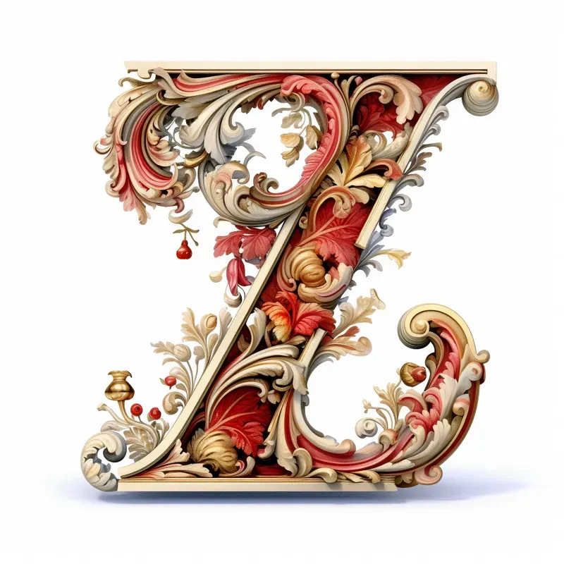 Rococo Style Letters
