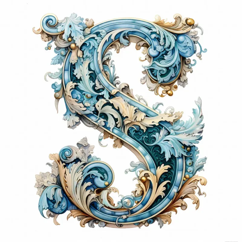 Rococo Style Letters