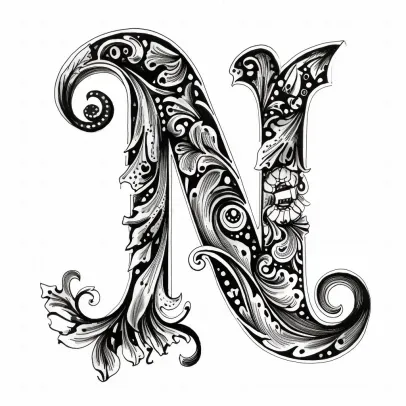 Black Typography Letter Designs