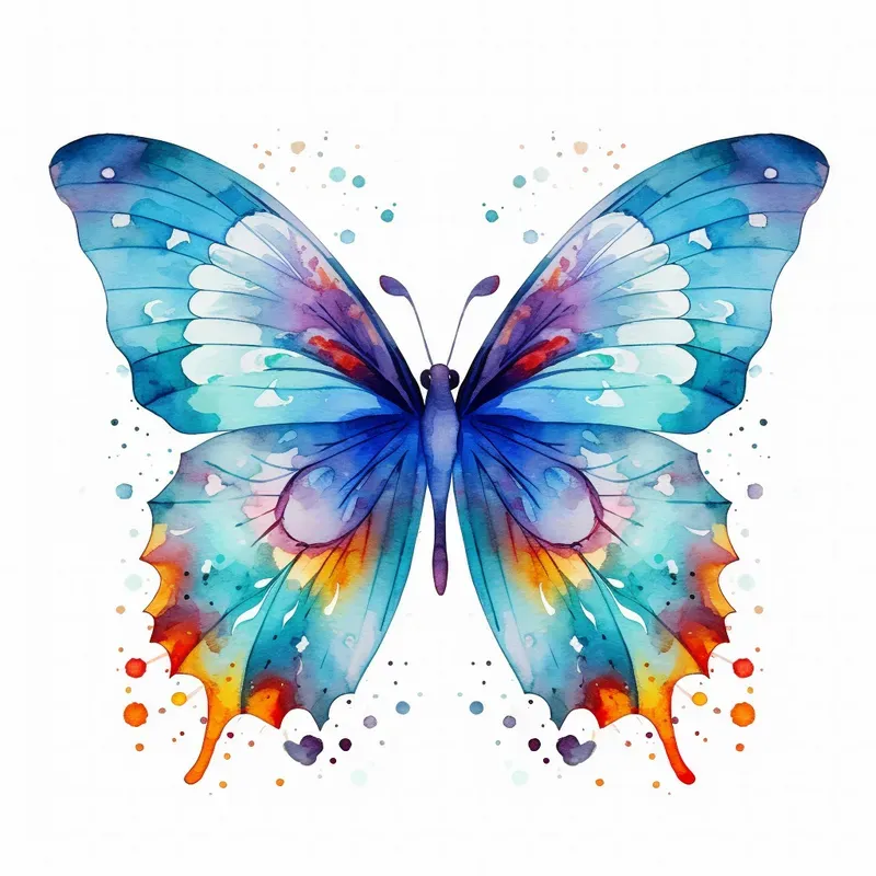 Watercolor Fantasy Butterfly Designs