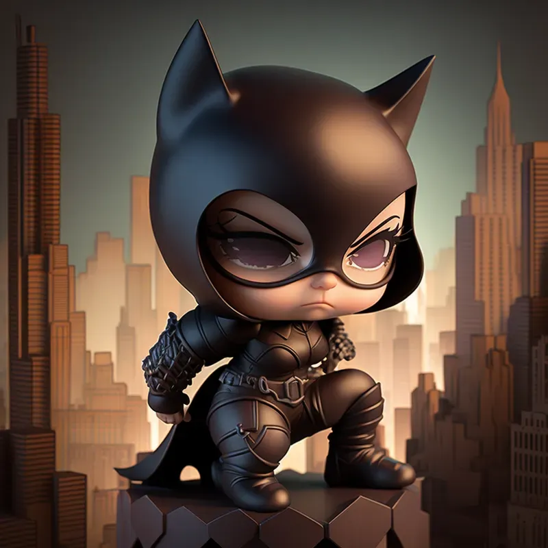 Little Chibi Superheroes In The Cities