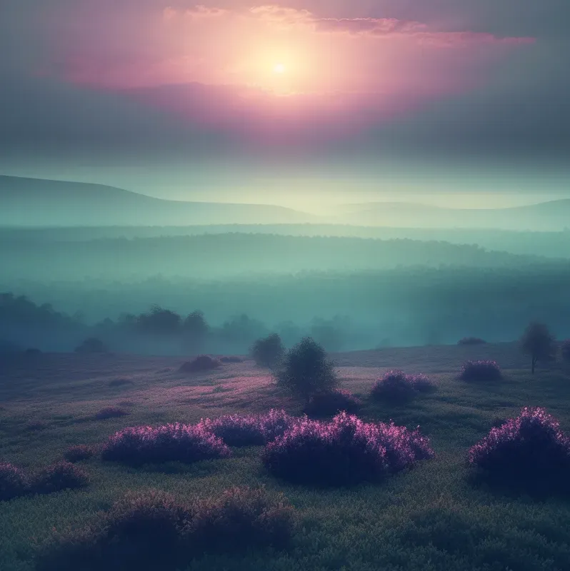 Hazy Dreamlike Landscape Scenes