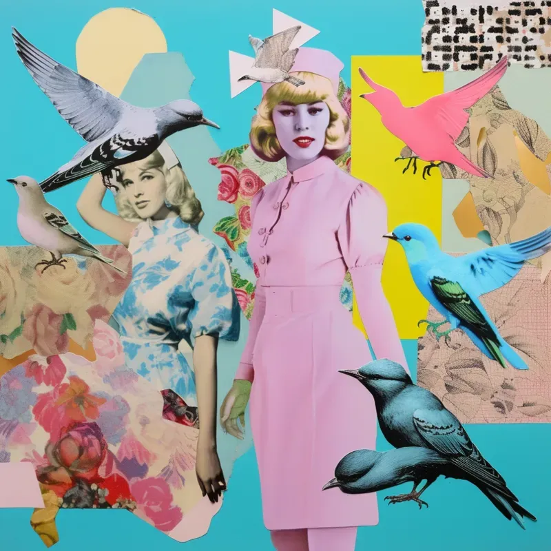 Analog Vintage Style Collage Art