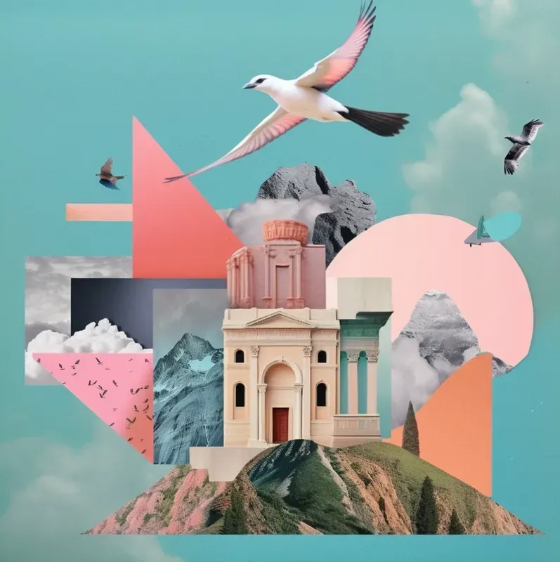 Analog Vintage Style Collage Art