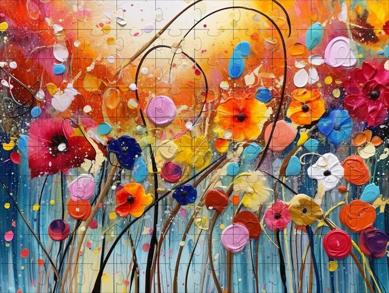 Abstract Landscape Paintings Fusion Life