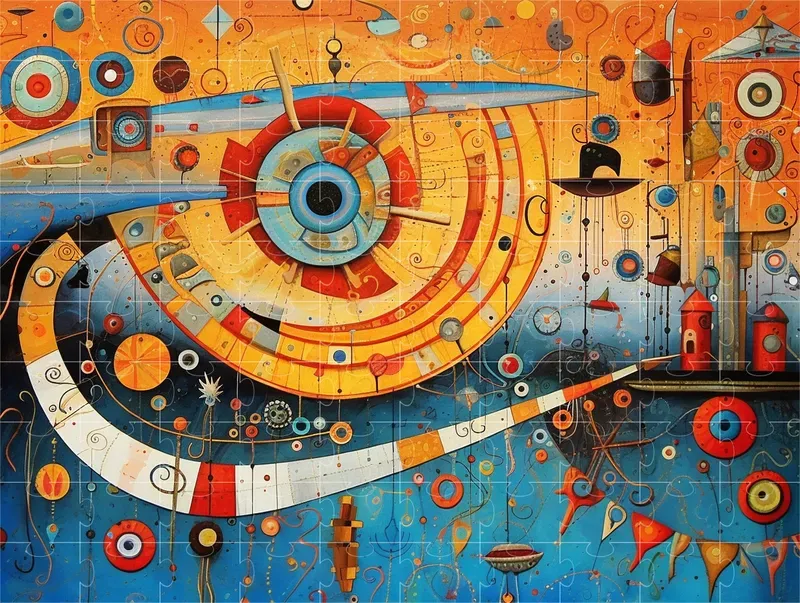 Abstract Landscape Paintings Fusion Life