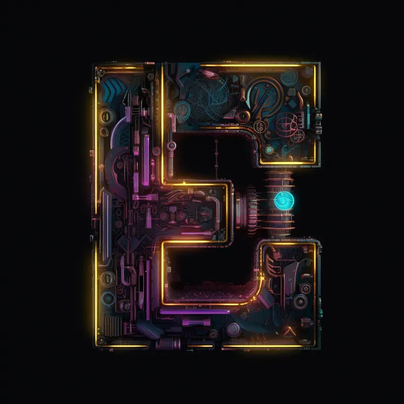 Letters In Cyberpunk Style