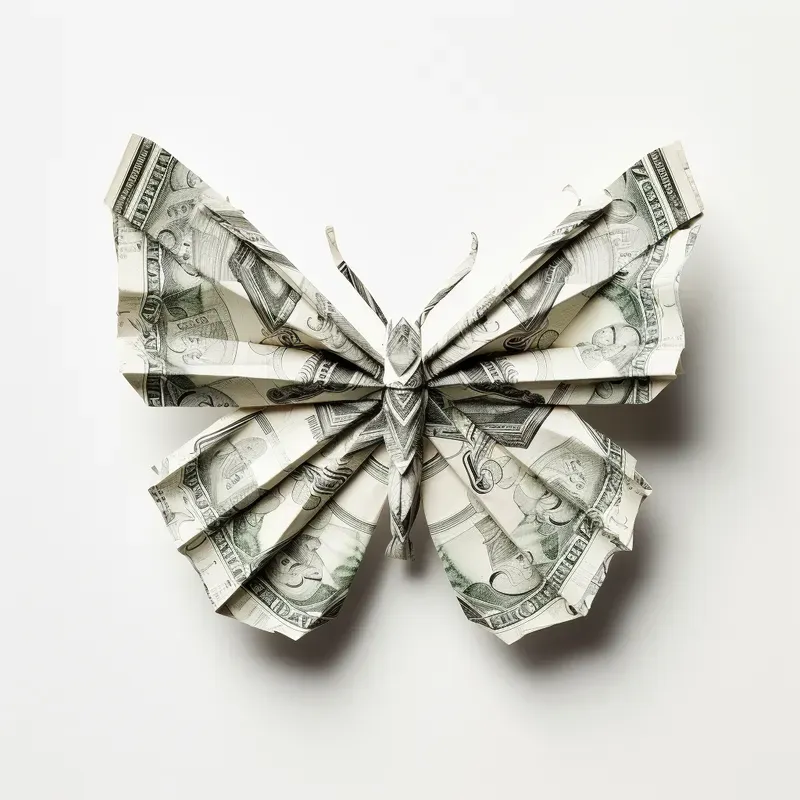 Origami Made Of Dollars