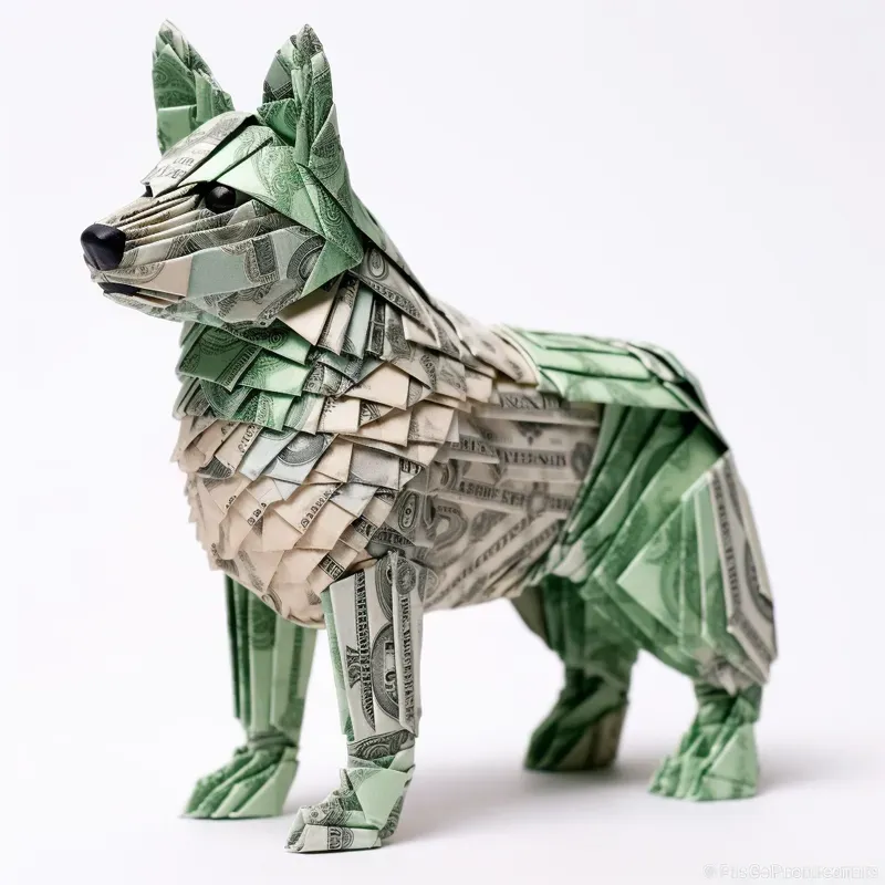 Origami Made Of Dollars