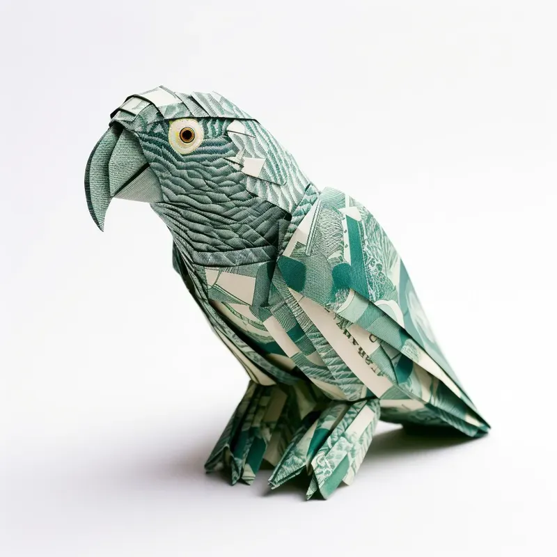 Origami Made Of Dollars