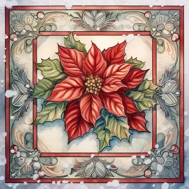 Christmas Tile Watercolor Prints