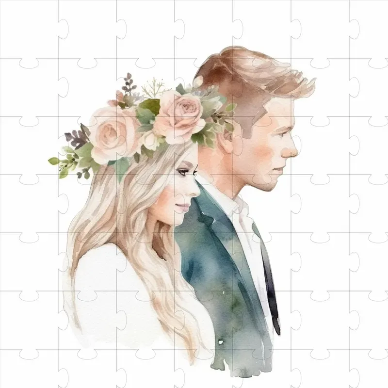 Watercolor Wedding Objects